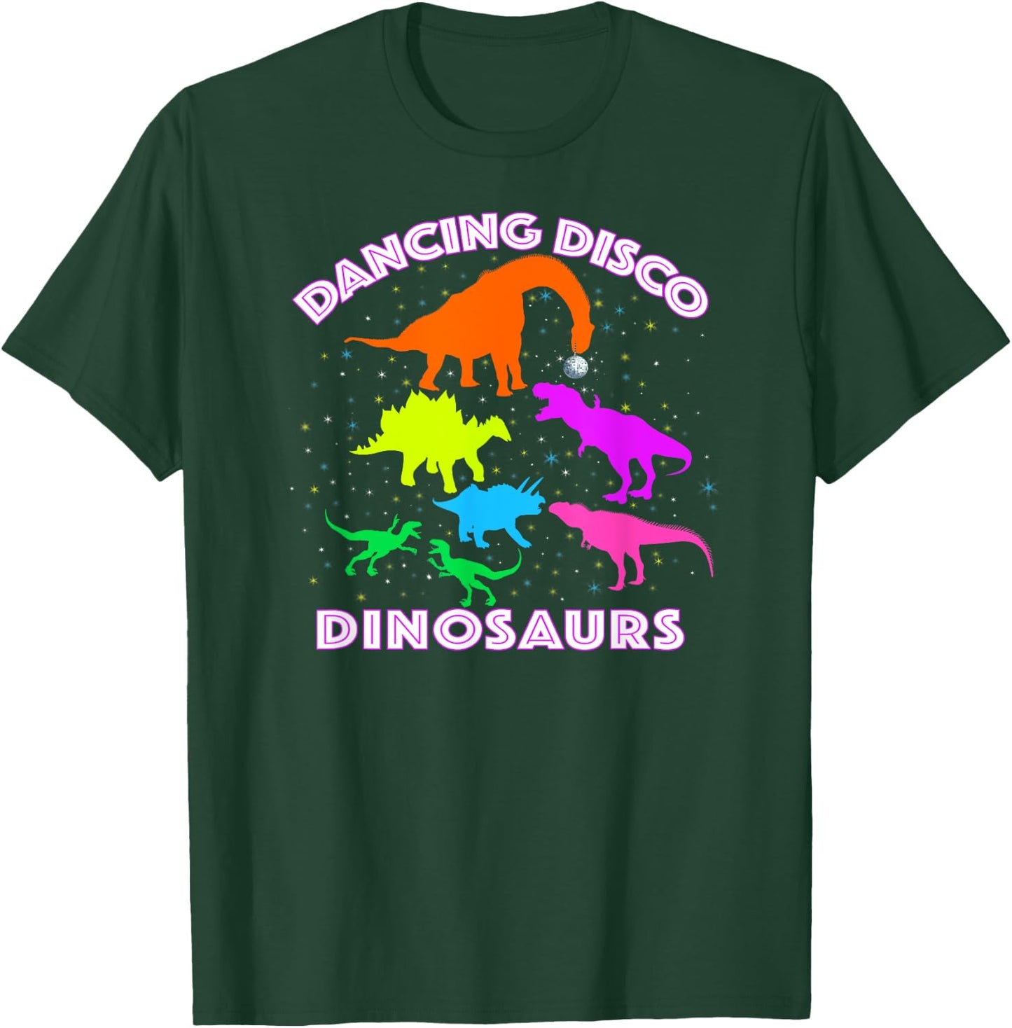 Disco Dancing Dinosaurs Prove Awesome Teacher Present Idea Women Kids T-Shirt - T-Shirt | Forest