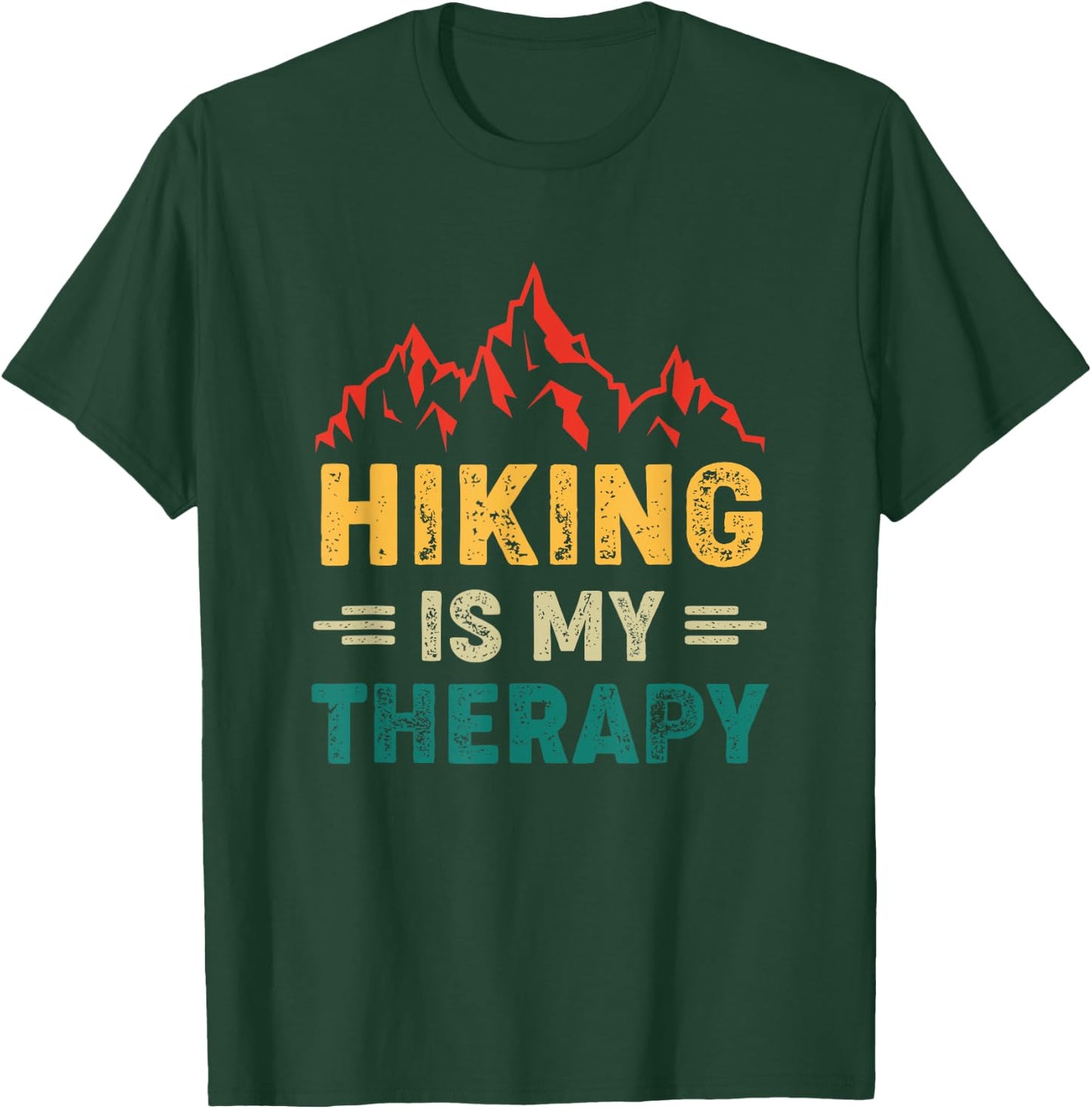 Hiking Is My Therapy T-Shirt - T-Shirt | Forest