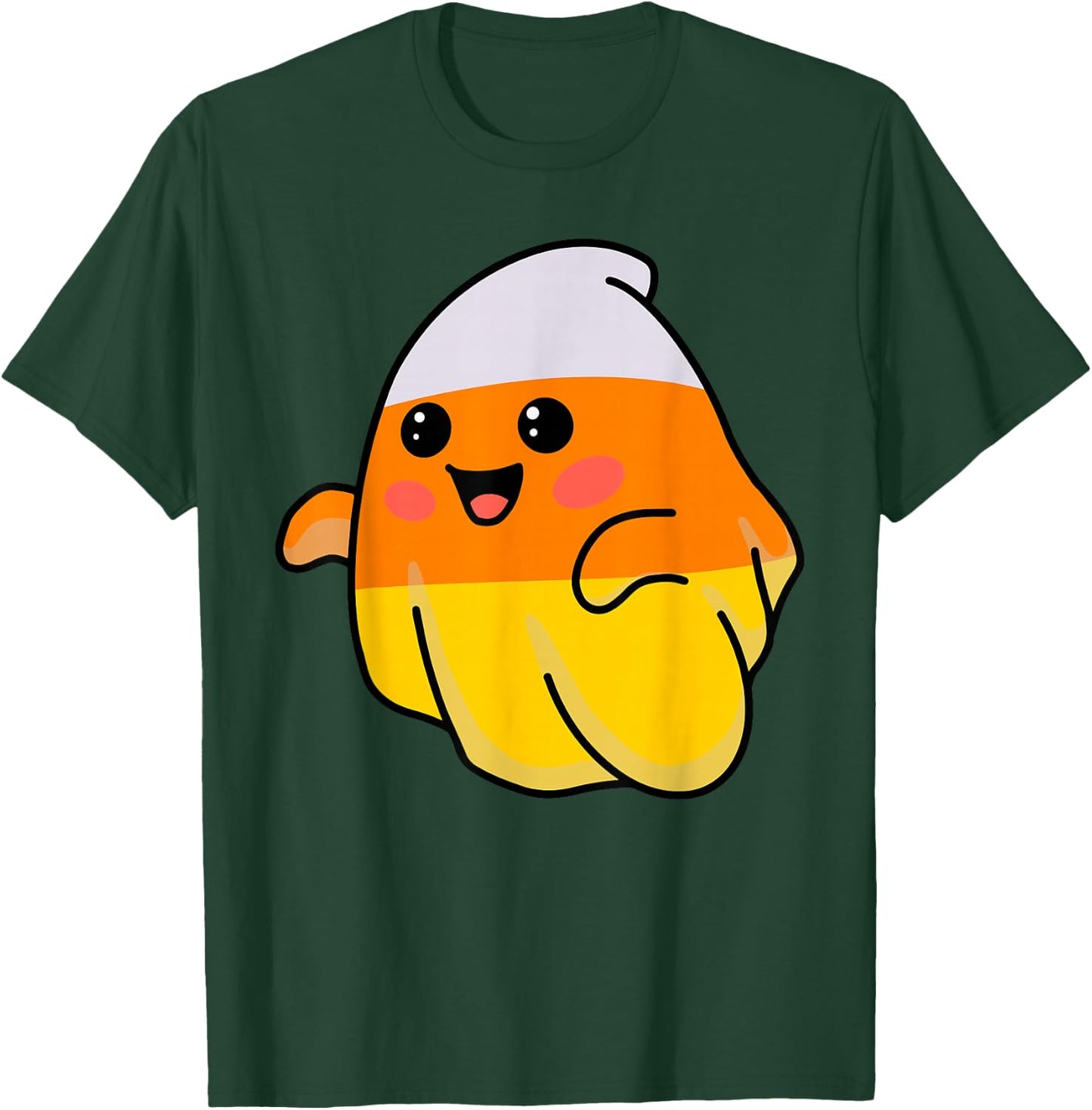 Candy Corn Ghost Costume Funny Lazy Halloween Cute Ghostie T-Shirt - T-Shirt | Forest