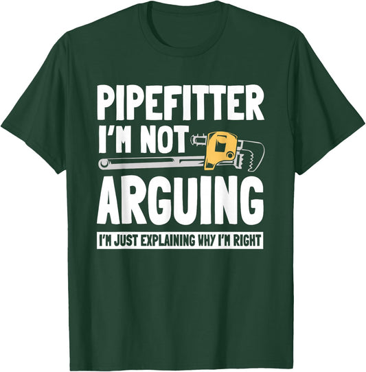 Pipefitter Steamfitter Plumber Tradesman Piping System T-Shirt - T-Shirt | Forest