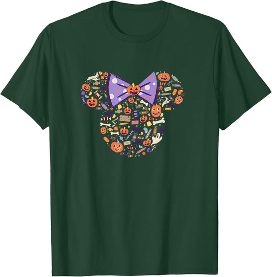 Disney Minnie Mouse Icon Candy and Pumpkins Halloween T-Shirt - T-Shirt | Forest