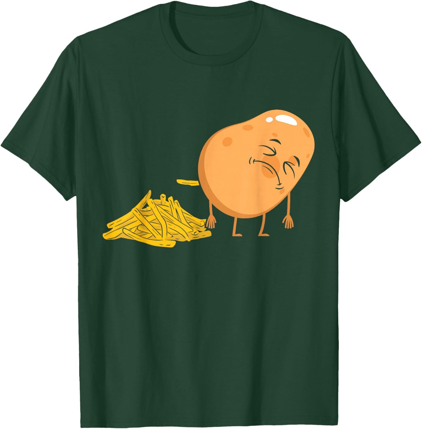 Pooping Potato French Friens Potato Lover Tater Tots T-Shirt - T-Shirt | Forest