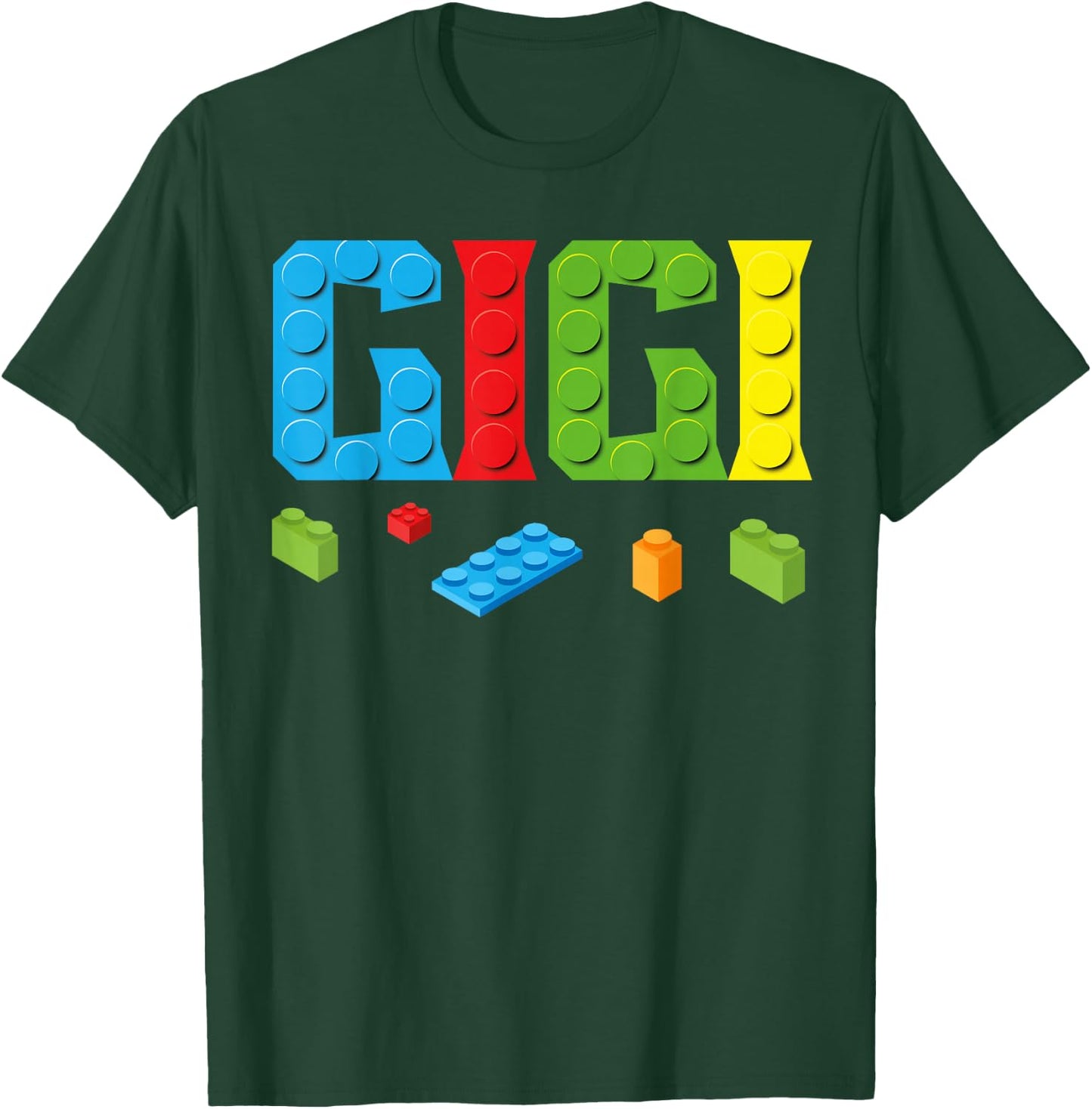 Gigi Master Builder Building Bricks Blocks Family Set Parent T-Shirt - T-Shirt | Forest