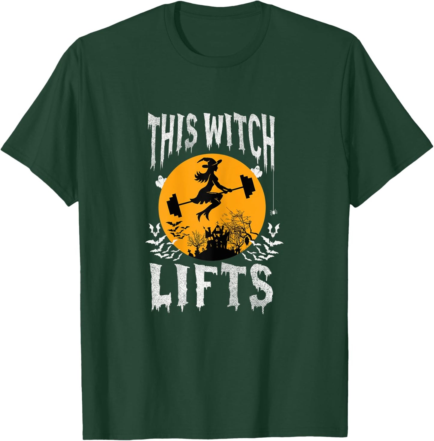 This Witch Lifts Funny Halloween Lifting T-Shirt - T-Shirt | Forest
