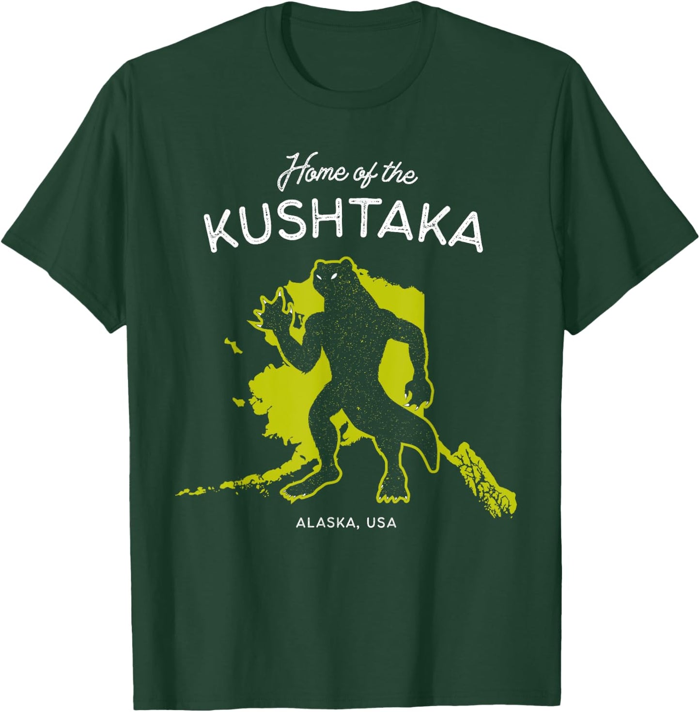 Home of the Kushtaka Otter Man - Alaska, USA Cryptid T-Shirt - T-Shirt | Forest