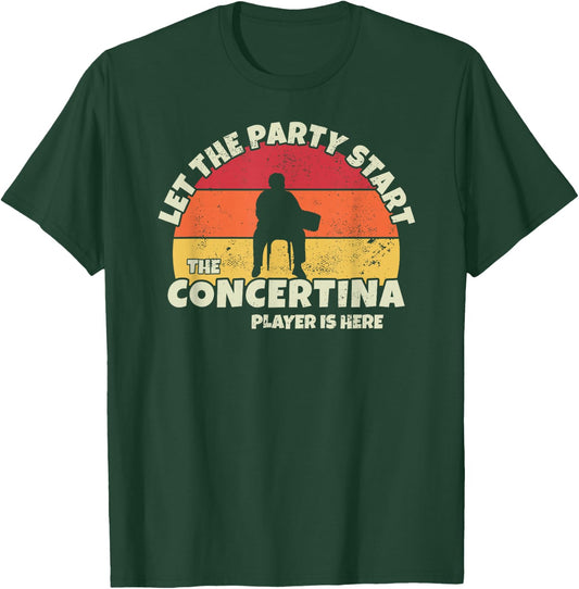 Let the Party Start the Concertina Player is here Concertina T-Shirt - T-Shirt | Forest