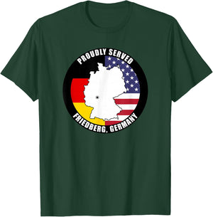 Proudly Served Friedberg Germany Military Veteran Army Vet T-Shirt - T-Shirt | Forest