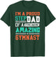 Proud Stepdad Of A Freakin Awesome Gymnast - Stepfather T-Shirt - T-Shirt | Forest