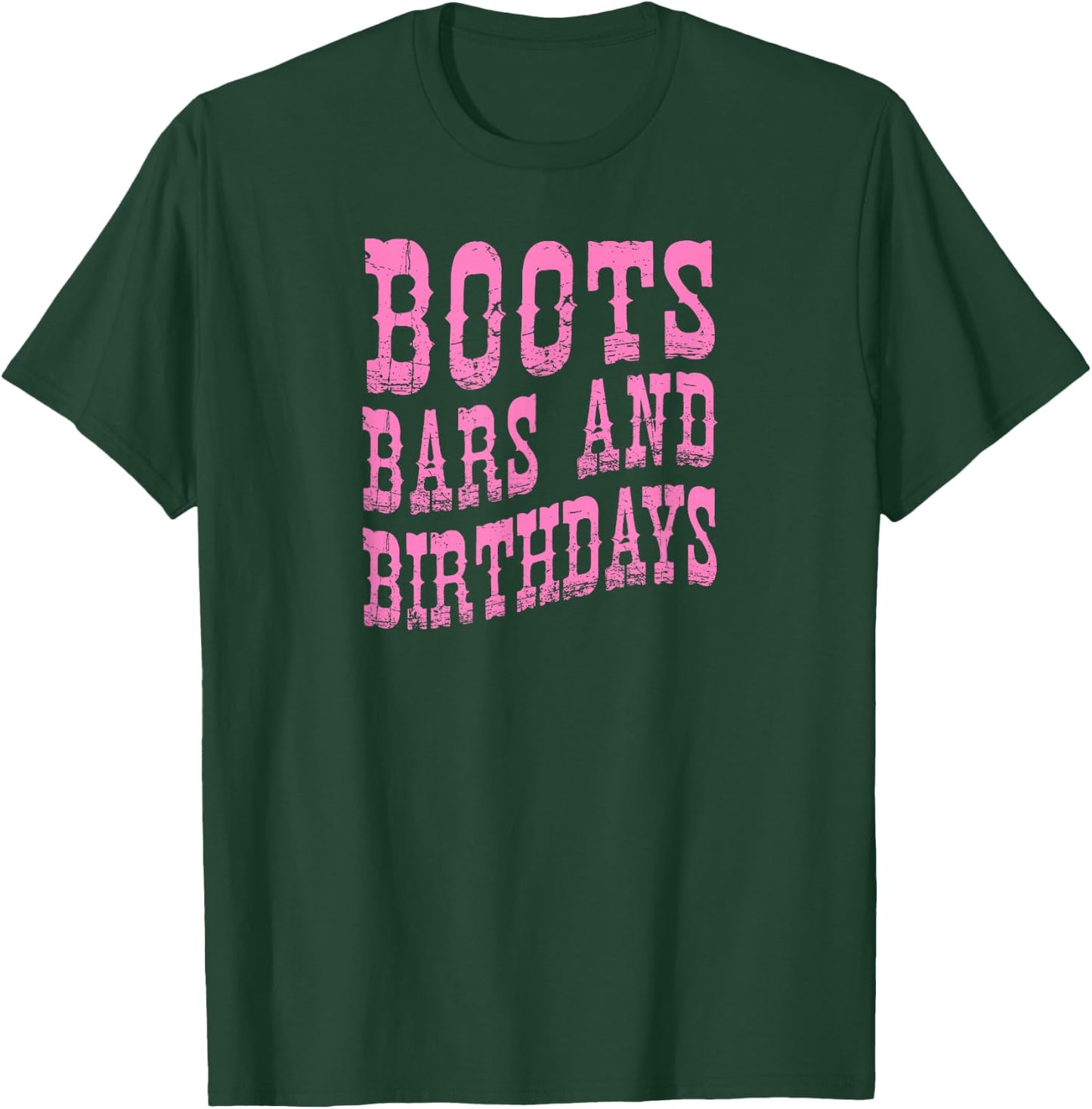 Boots Bars and Birthdays Nashville Western Birthday Squad T-Shirt - T-Shirt | Forest