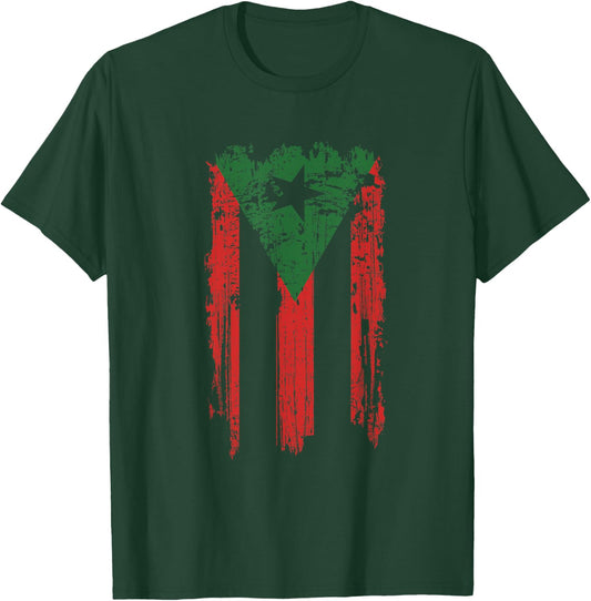 Afro Boricua Puerto Rico Flag, Africa Puerto Rico T-Shirt - T-Shirt | Forest
