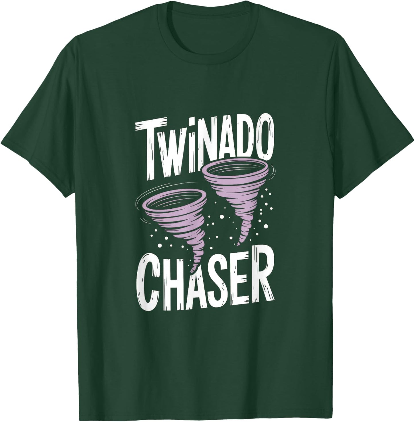 Twinado Chaser - Twinado Chaser Funny Dad Twin T-Shirt - T-Shirt | Forest