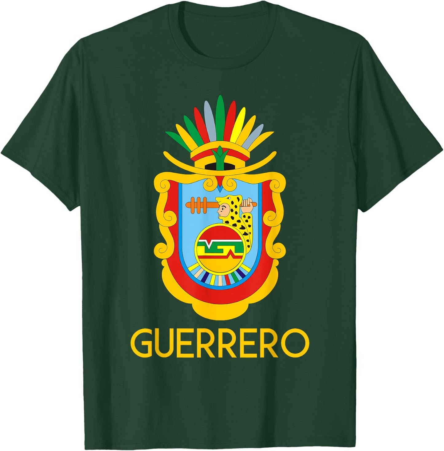 Guerrero Guerrero Estado De Mexico Escudo Eagle Aguila T-Shirt - T-Shirt | Forest