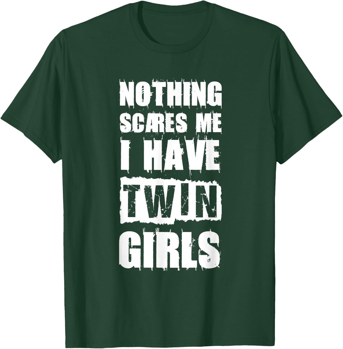 Funny Twin Daughter Mom of Twins Dad of Twins T-Shirt - T-Shirt | Forest