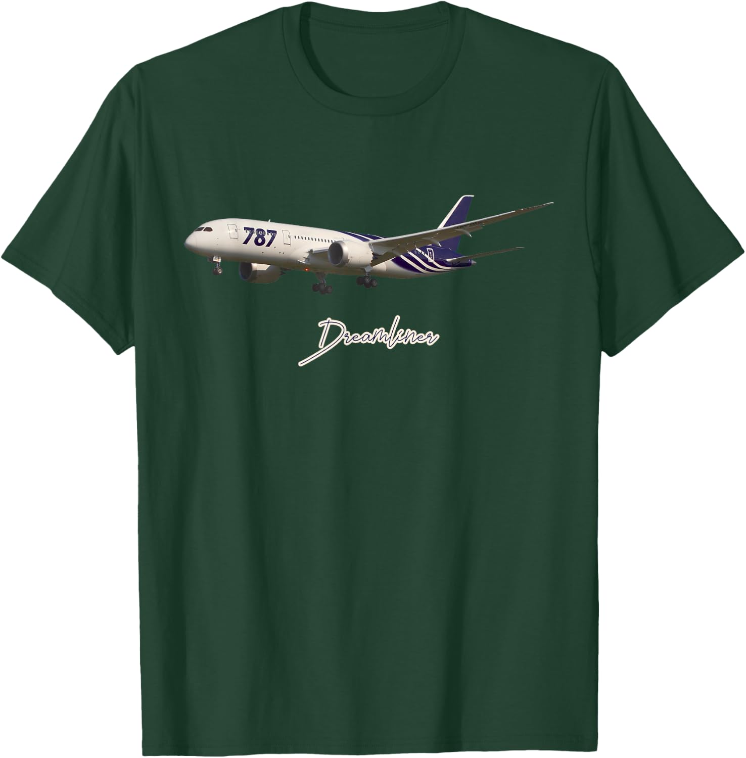 787 Passenger Plane T-Shirt - T-Shirt | Forest