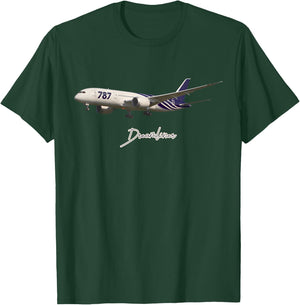 787 Passenger Plane T-Shirt - T-Shirt | Forest
