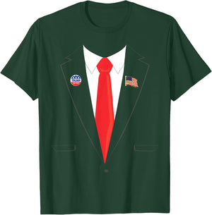 Tuxedo Suit Presidents Day Trump Pin Costume 2020 T-Shirt - T-Shirt | Forest
