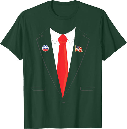 Tuxedo Suit Presidents Day Trump Pin Costume 2020 T-Shirt - T-Shirt | Forest