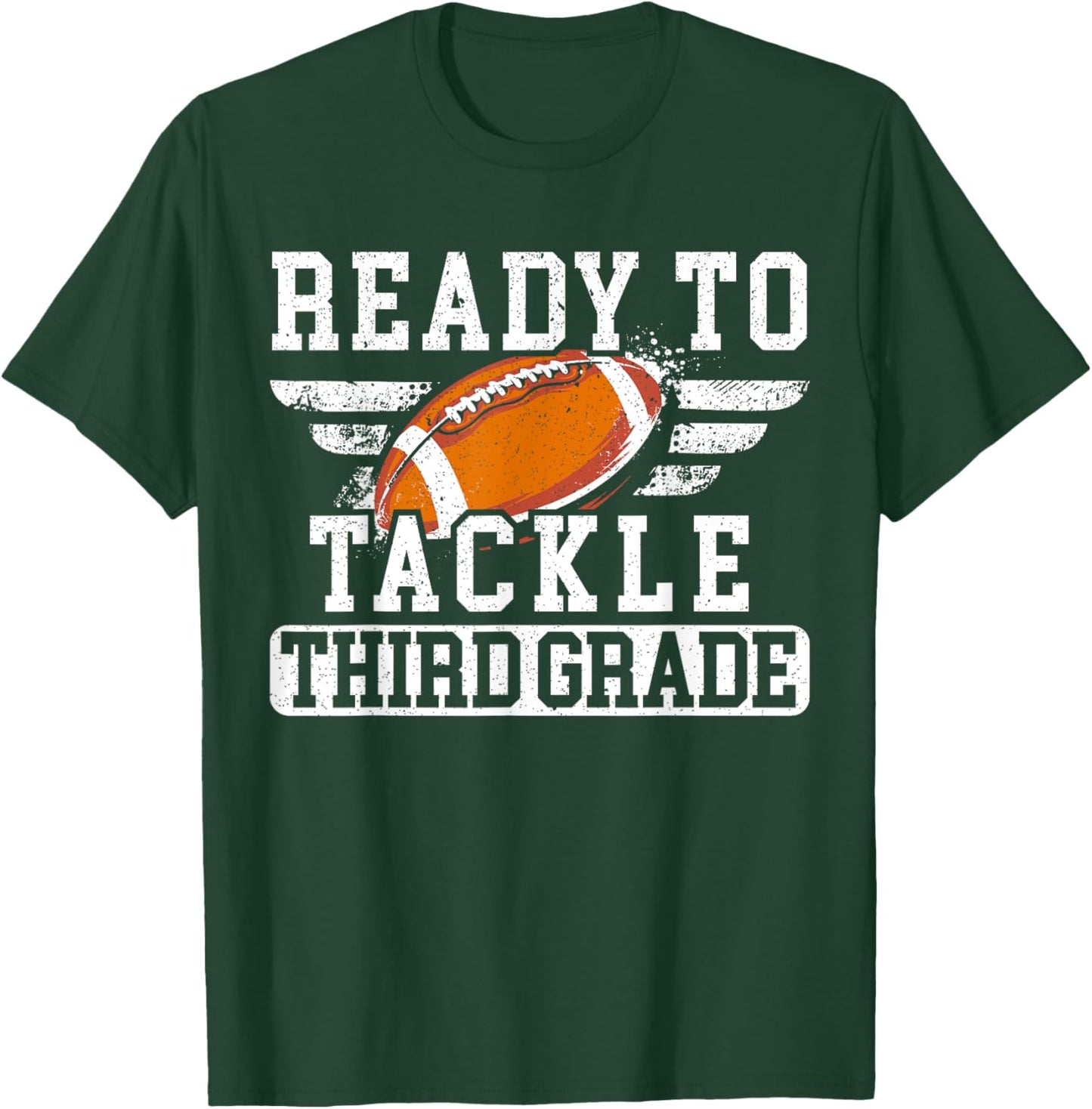 Football Third Grade First Day Of School Back To School T-Shirt - T-Shirt | Forest