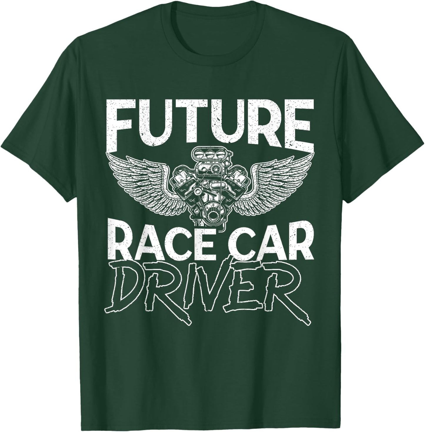 Future Race Car Driver Racer Kids Drag Racing Turbo Speed T-Shirt - T-Shirt | Forest