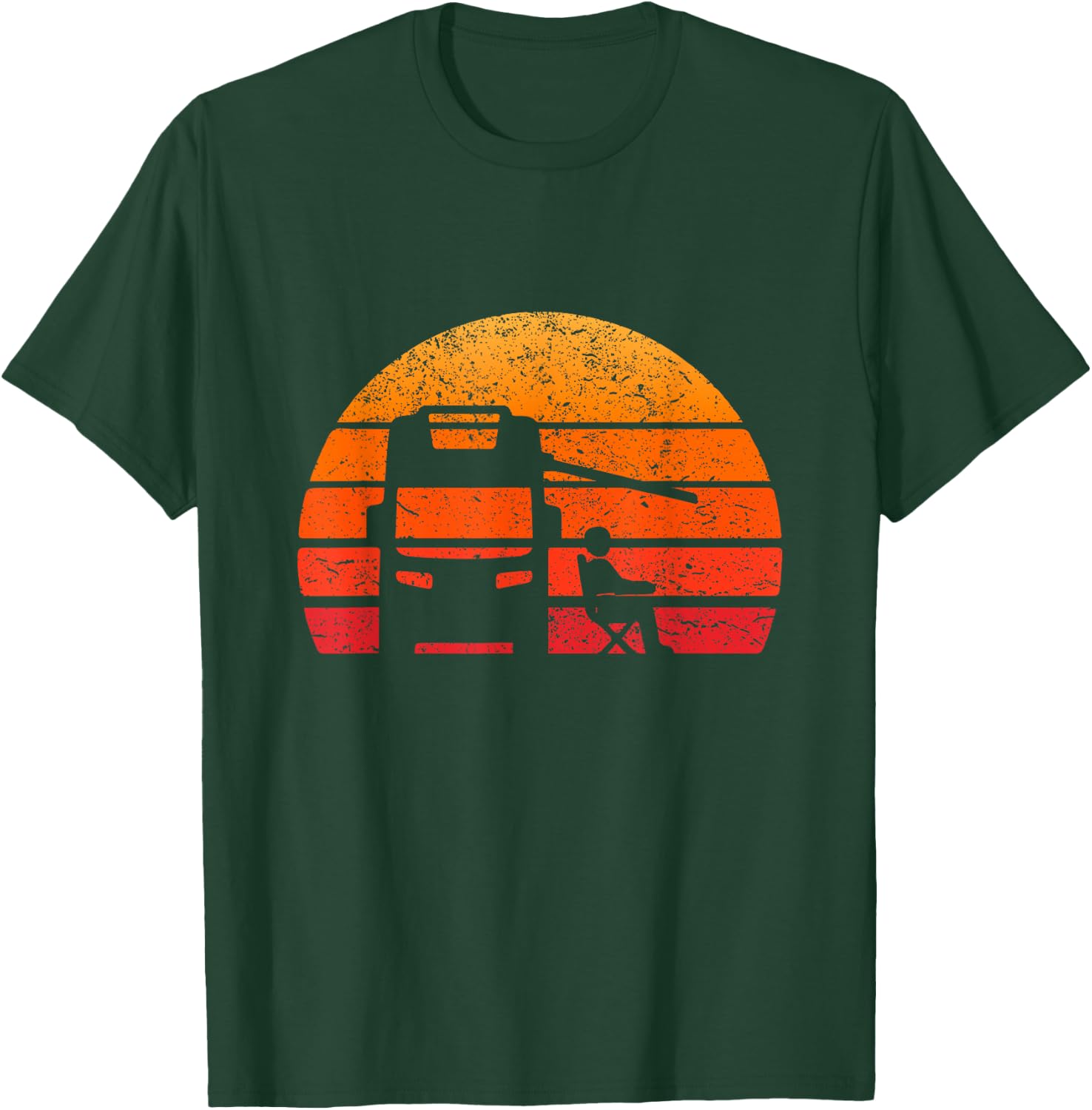 Retro Sunset RV Camper Outfit Vintage Motorhome T-Shirt - T-Shirt | Forest