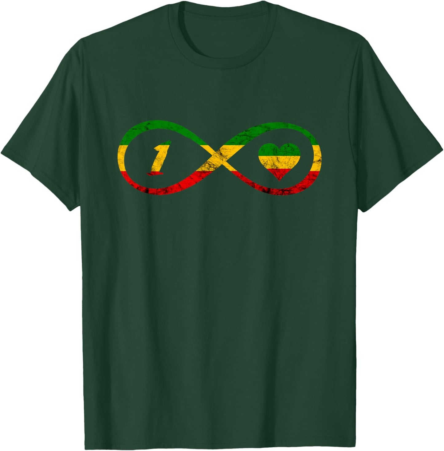 Rasta Reggae Music Hippie Infinity T-Shirt - T-Shirt | Forest