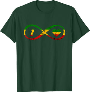 Rasta Reggae Music Hippie Infinity T-Shirt - T-Shirt | Forest