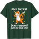 Rock The Test Dabbing Tiger School Professor Teacher Design Men Women Girls Kids T-Shirt - T-Shirt | Forest