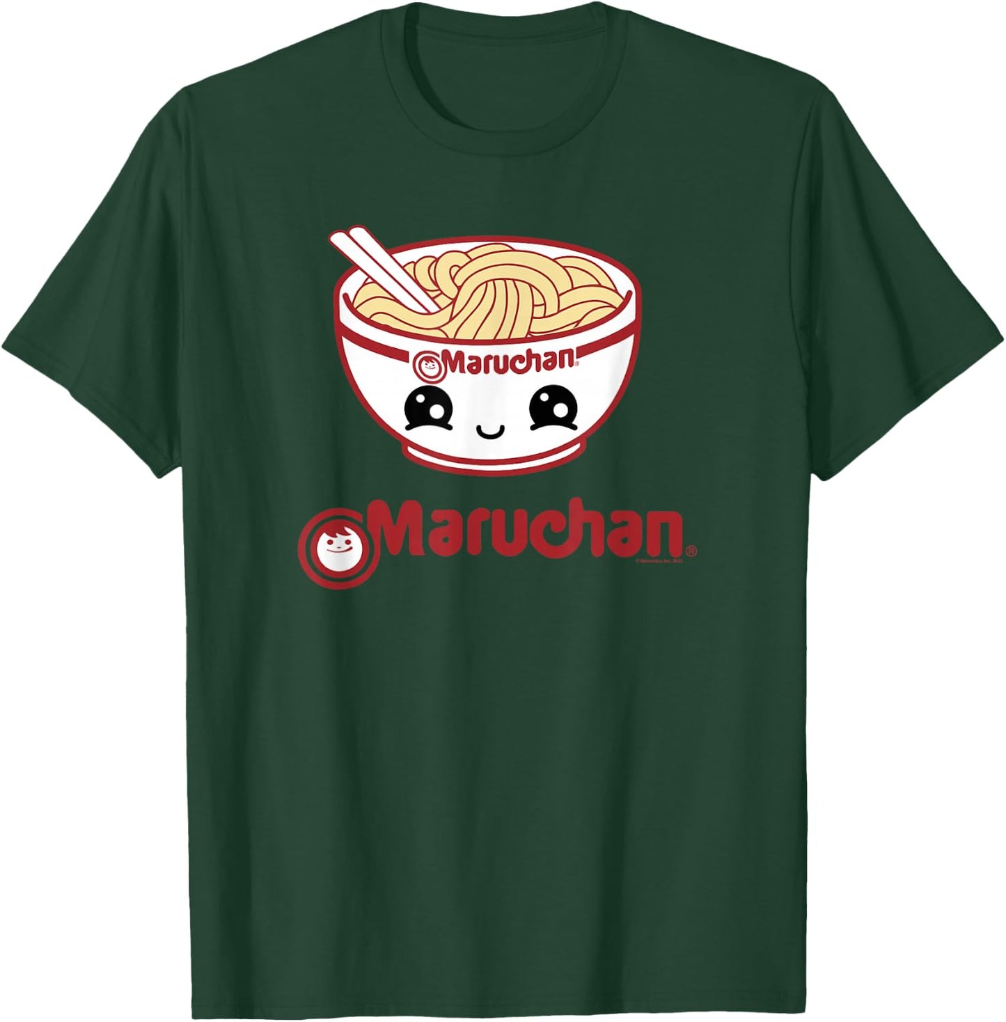 Maruchan Cute Noodle Bowl Face Logo Small T-Shirt - T-Shirt | Forest