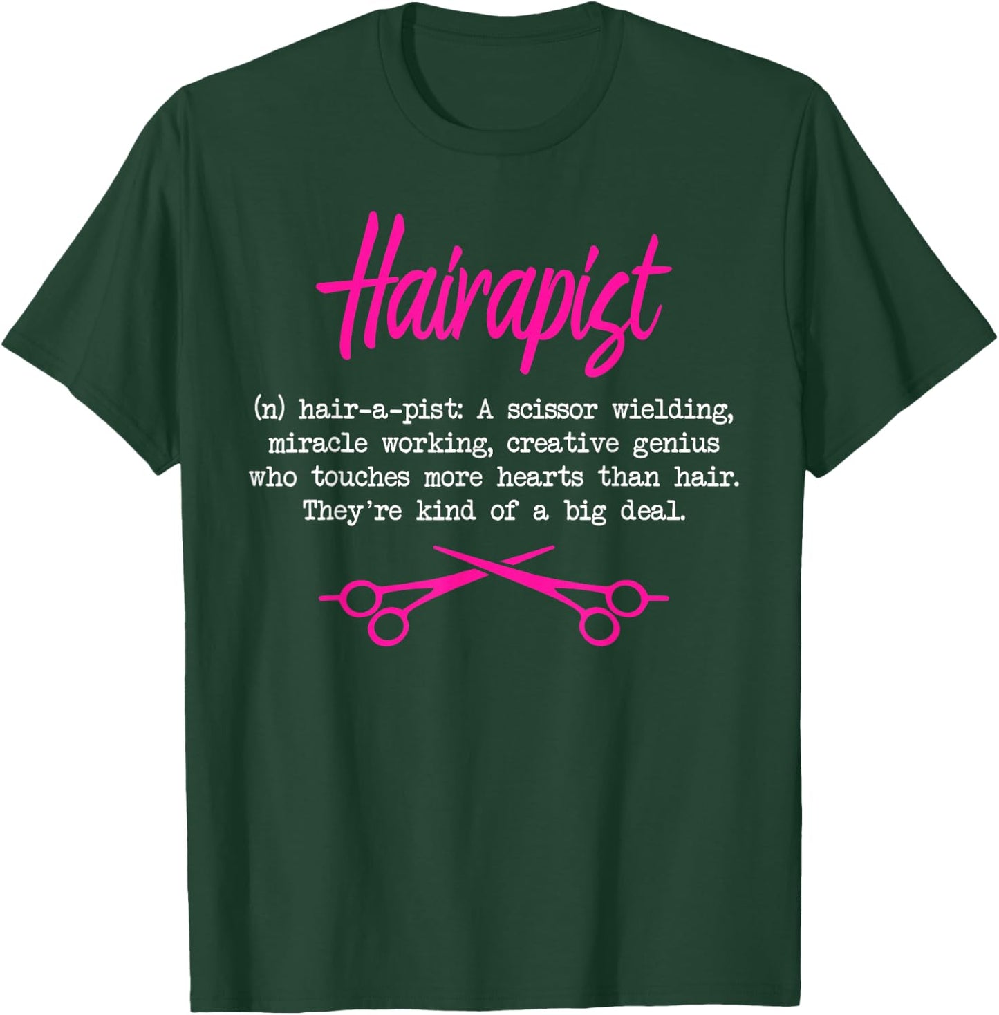 Barber Hairapist Definition Gift Haircutter Hairdresser T-Shirt - T-Shirt | Forest