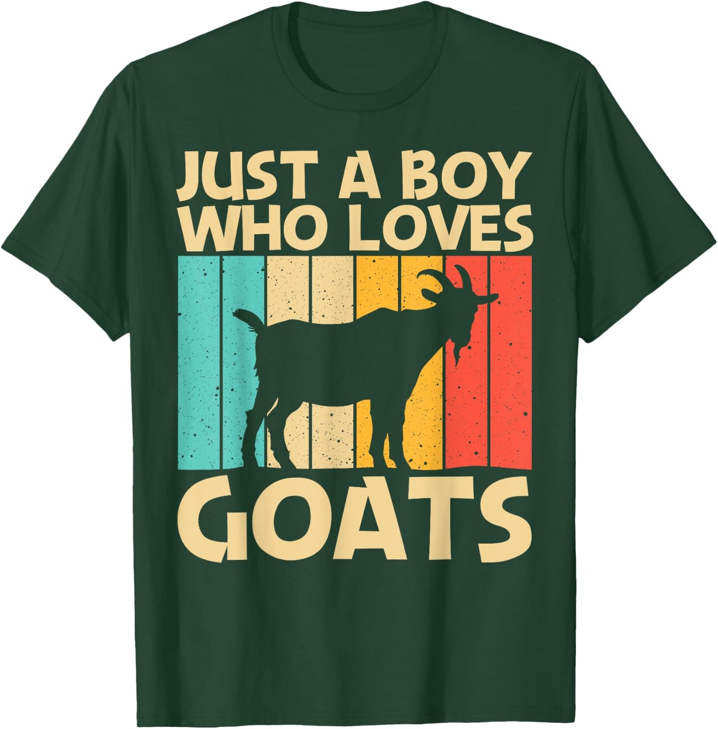 Cool Goat Design For Boys Kids Goat Farmer Farming Lovers T-Shirt - T-Shirt | Forest