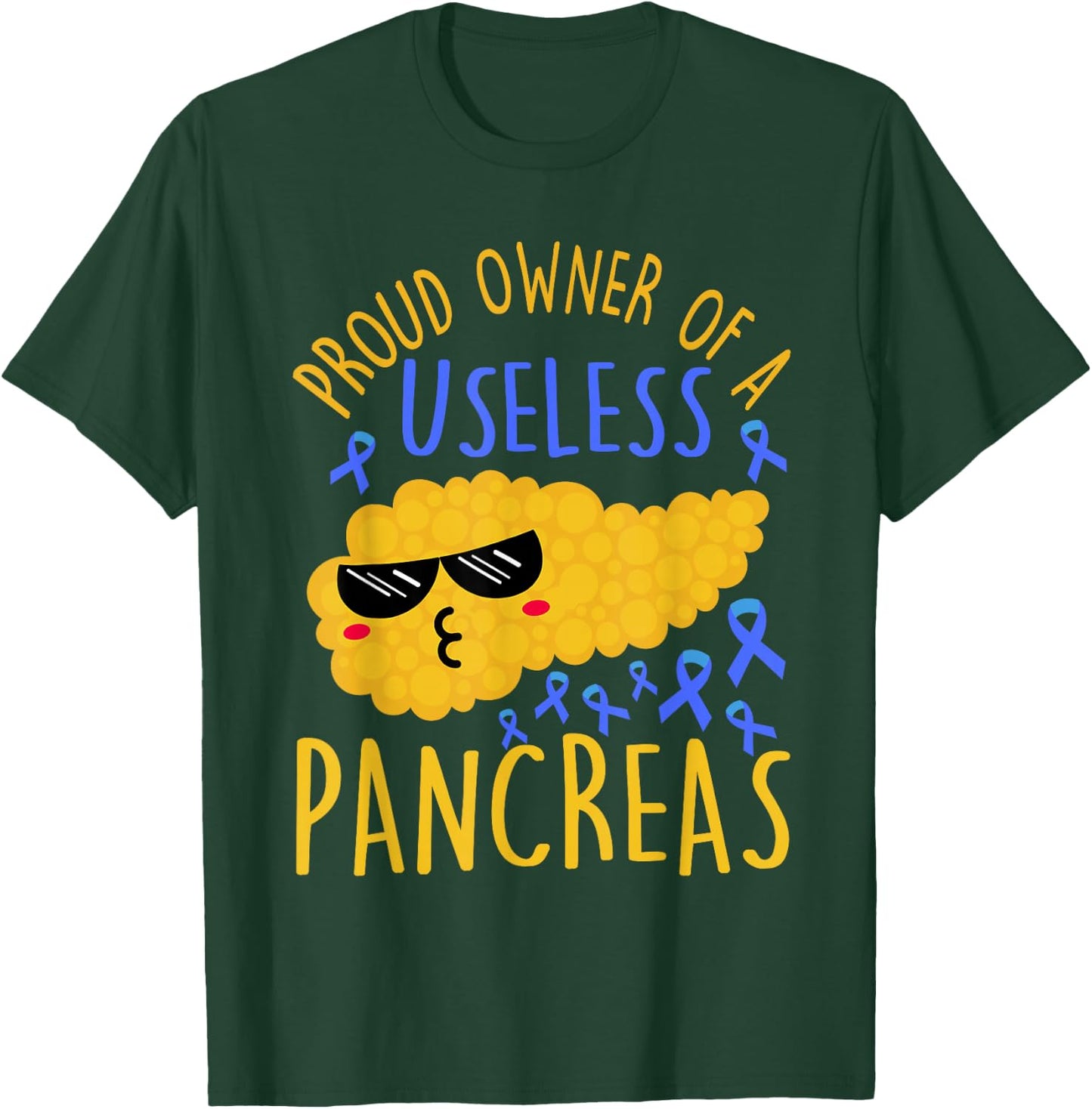 Type 1 Diabetes Awareness Funny T1D Diabetes Warrior Kids T-Shirt - T-Shirt | Forest