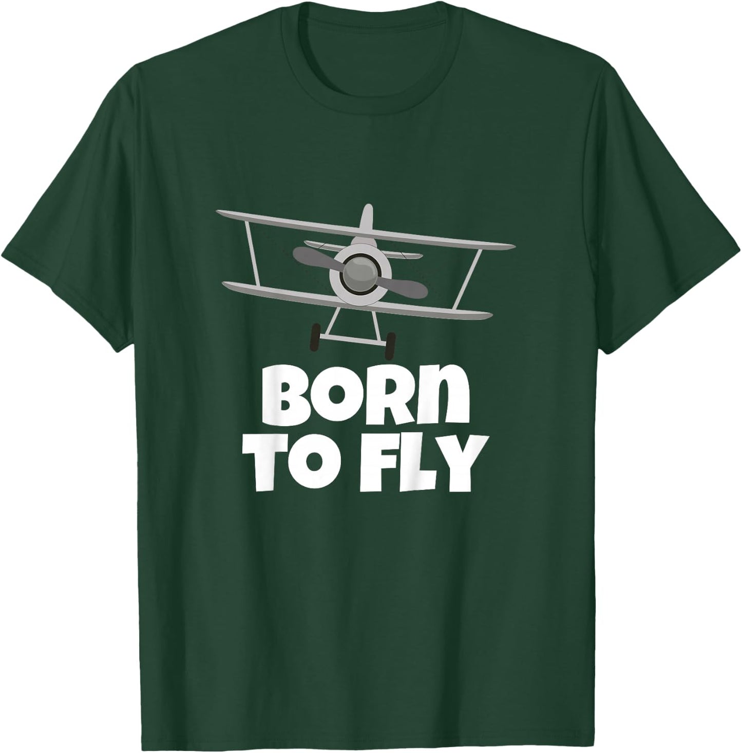 Born to Fly Airplane Pilot T-Shirt - T-Shirt | Forest