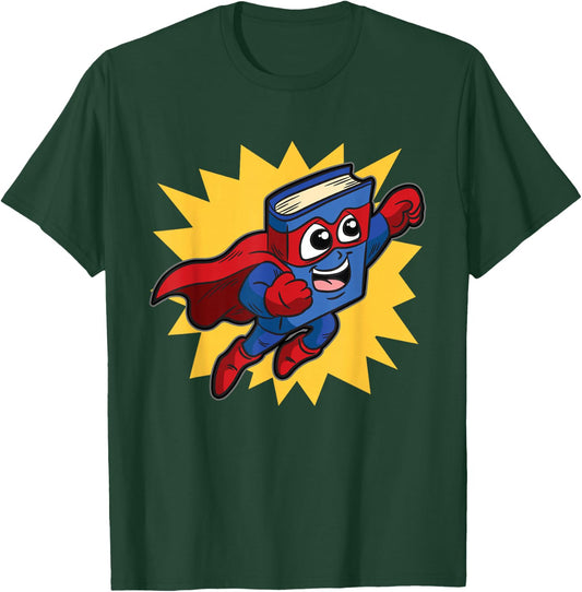 Super Hero Book For Kindergarten Kids Who Read And Write T-Shirt - T-Shirt | Forest