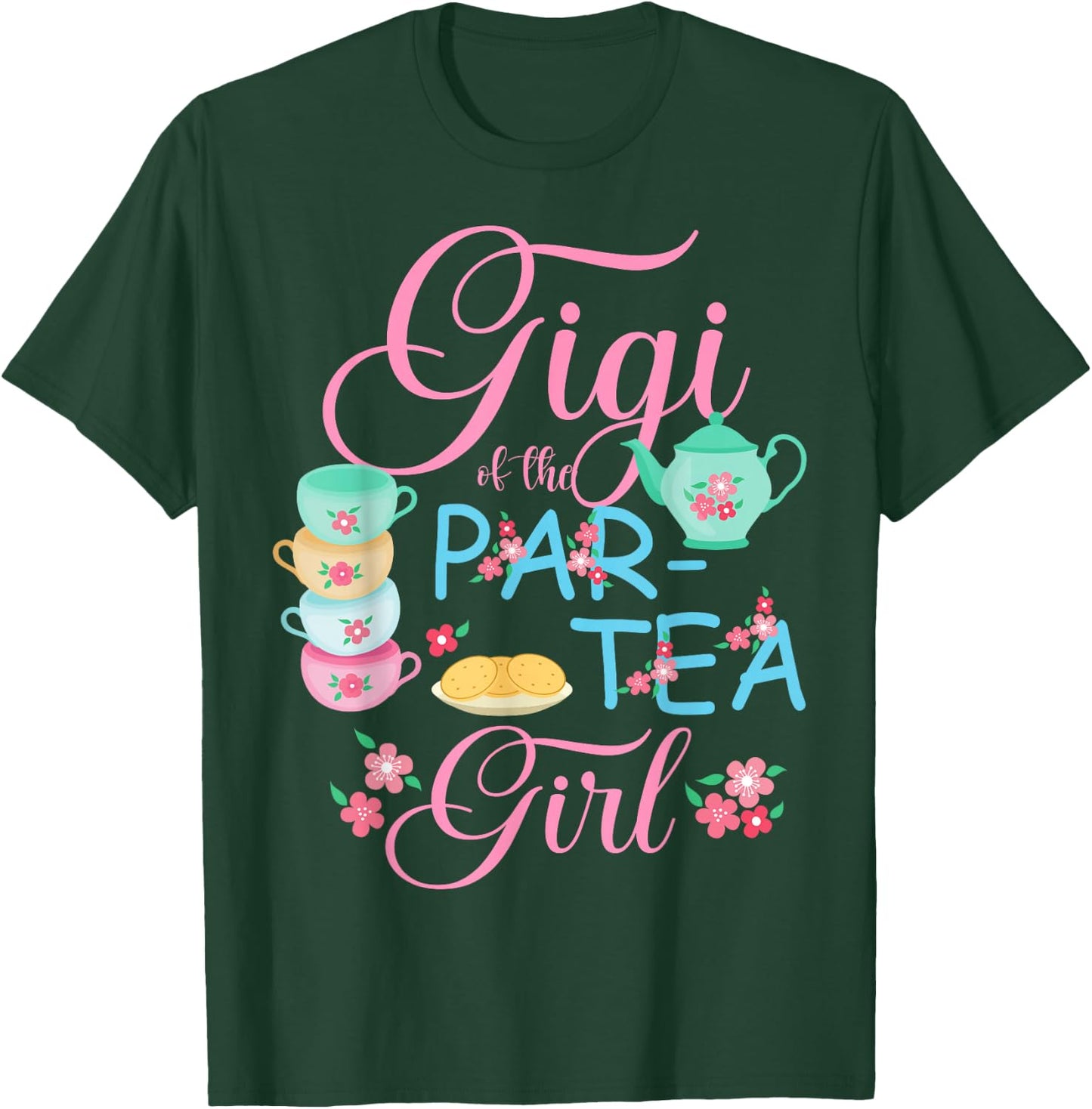 Gigi of The Par-Tea Girl Time to Par Tea Matching Family T-Shirt - T-Shirt | Forest