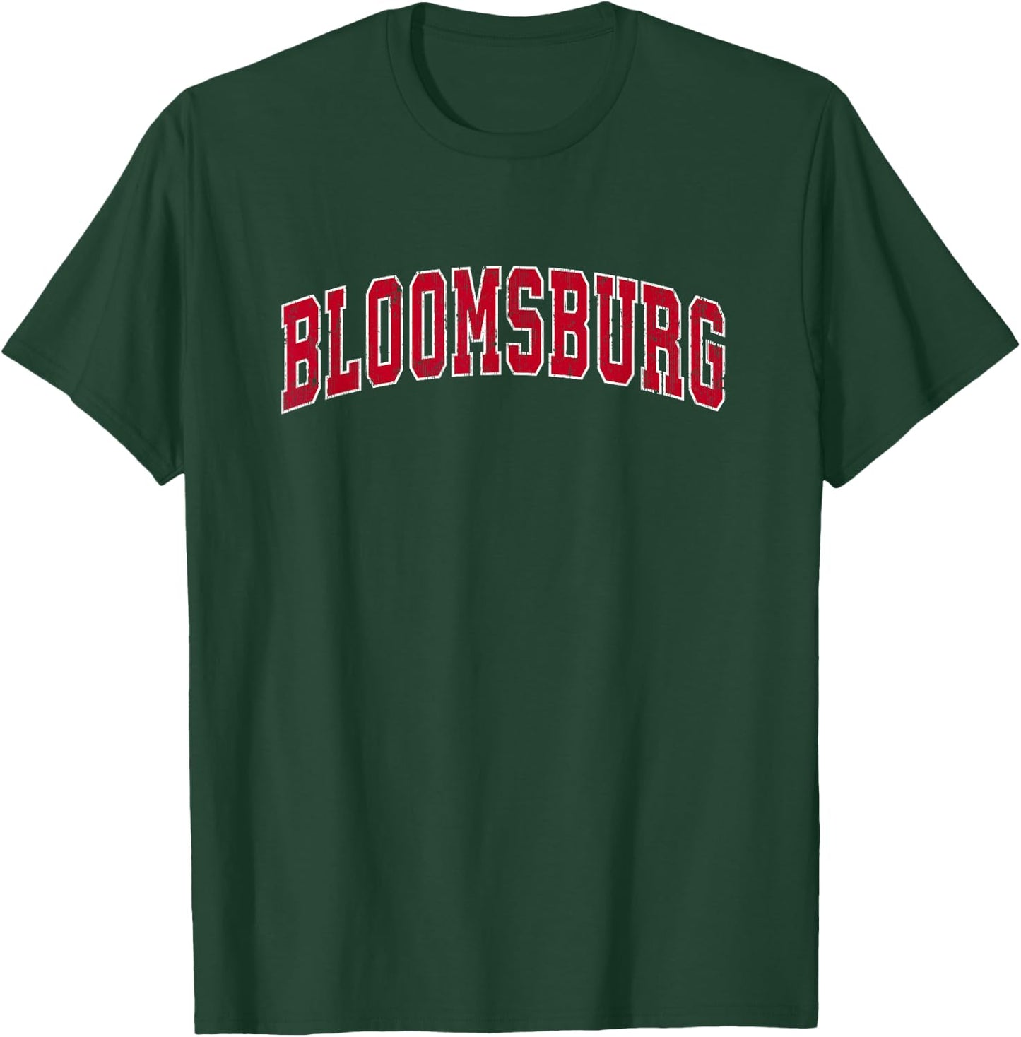 Bloomsburg Pennsylvania PA Vintage Sports Design Red Design T-Shirt - T-Shirt | Forest