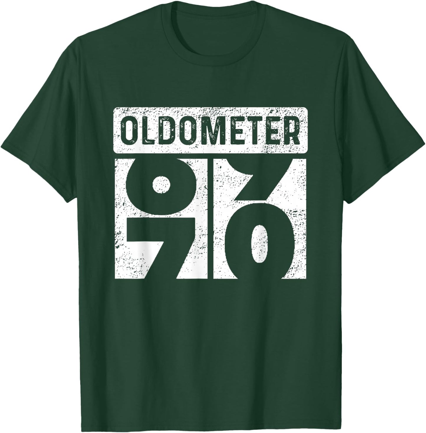 Oldometer Odometer Funny 70th Birthday Present Turning 70 T-Shirt - T-Shirt | Forest