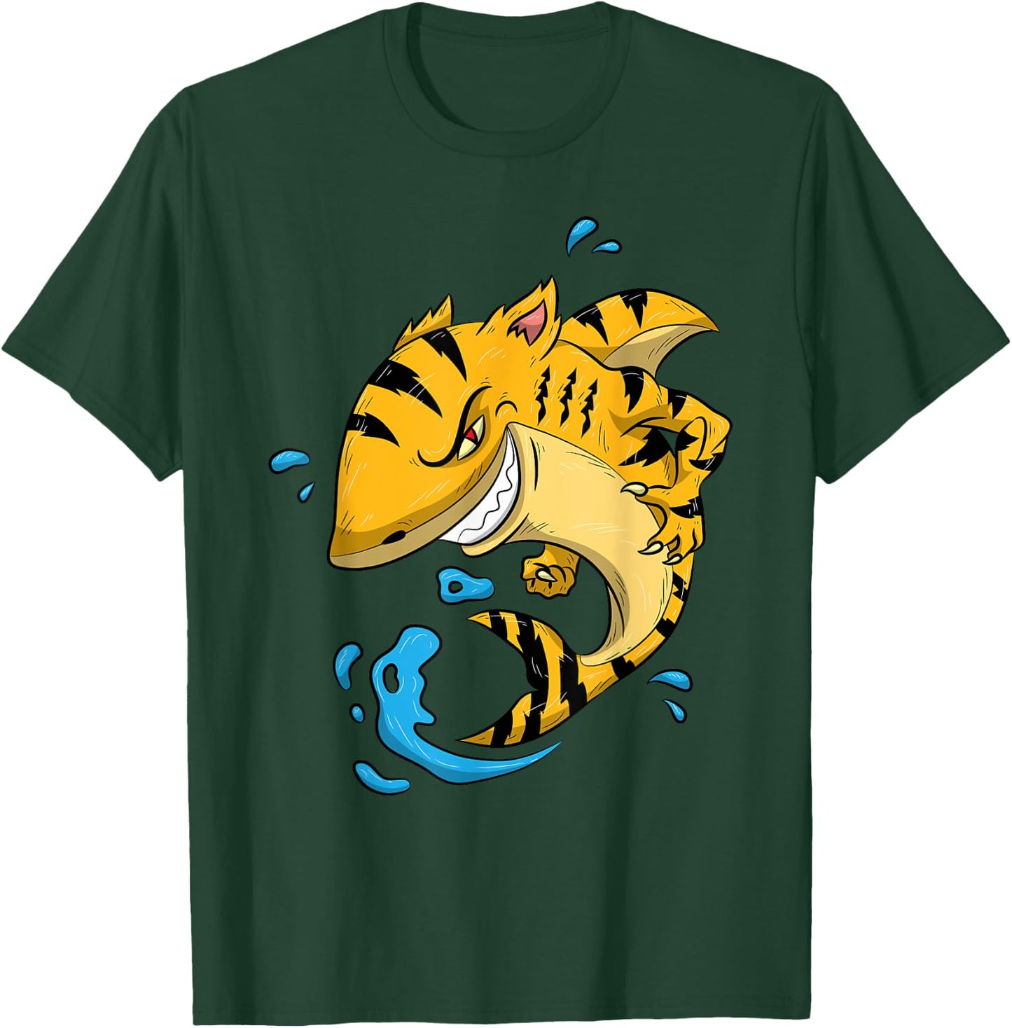 Tiger Shark Shirt Tigershark Boys Men Kids Predators Present T-Shirt - T-Shirt | Forest