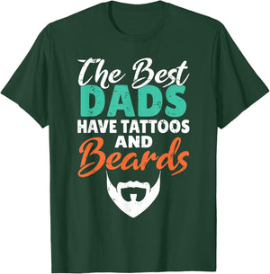 The best Dads have Tattoos and Beards Viking Bearded Men T-Shirt - T-Shirt | Forest