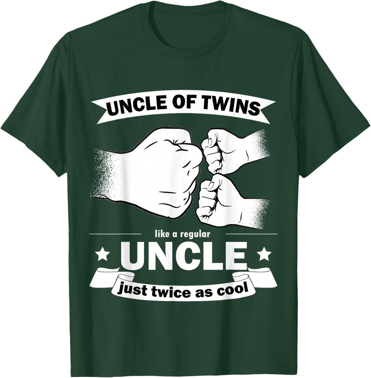 Uncle of Twins Baby Party Announcement T-Shirt - T-Shirt | Forest
