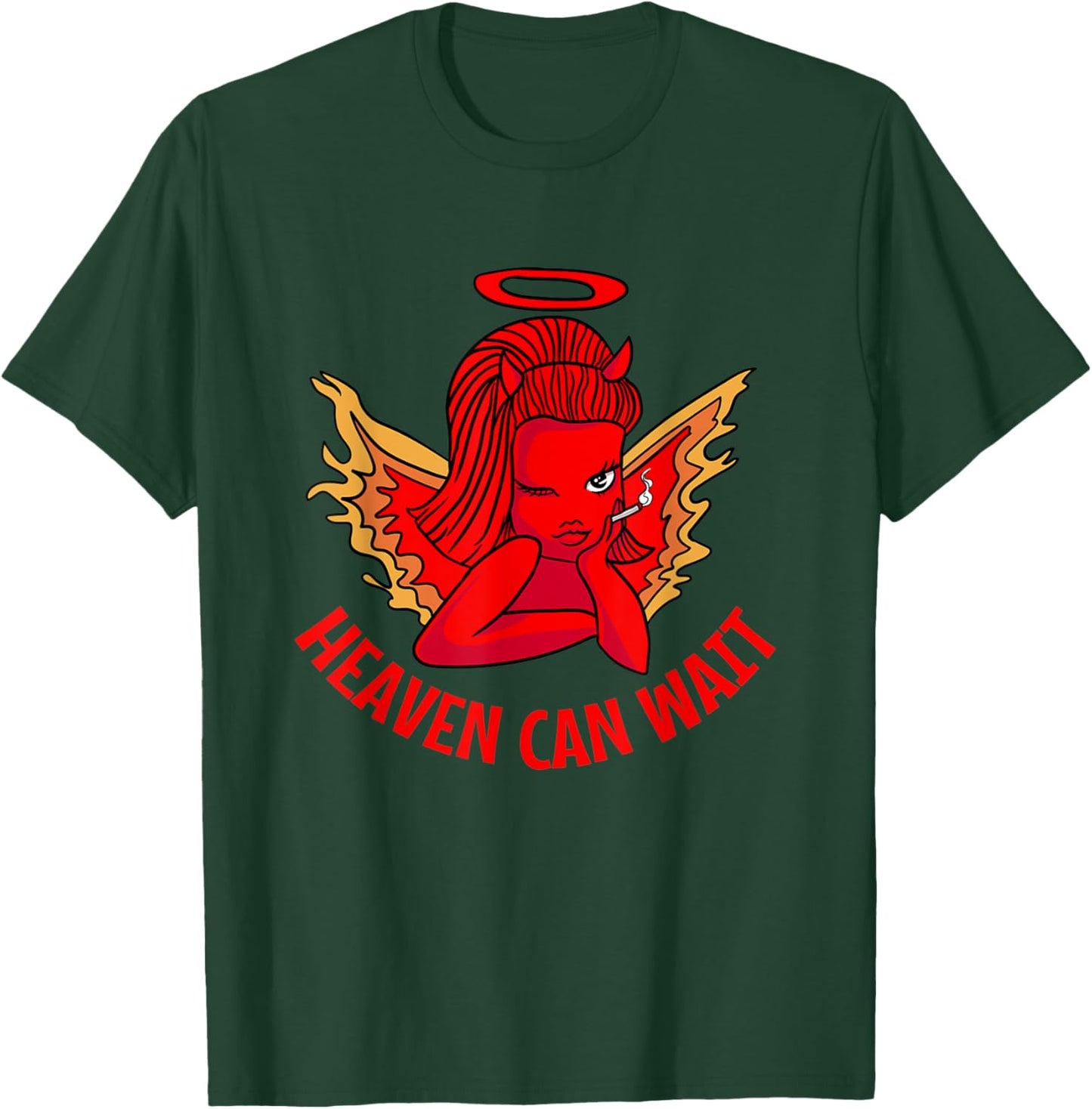 Heaven Can Wait Nu Goth Style Occult Punk Emo Satanic T-Shirt - T-Shirt | Forest