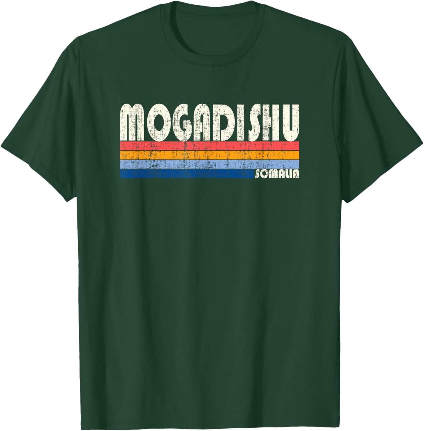 Retro Vintage 70s 80s Style Mogadishu, Somalia T-Shirt - T-Shirt | Forest
