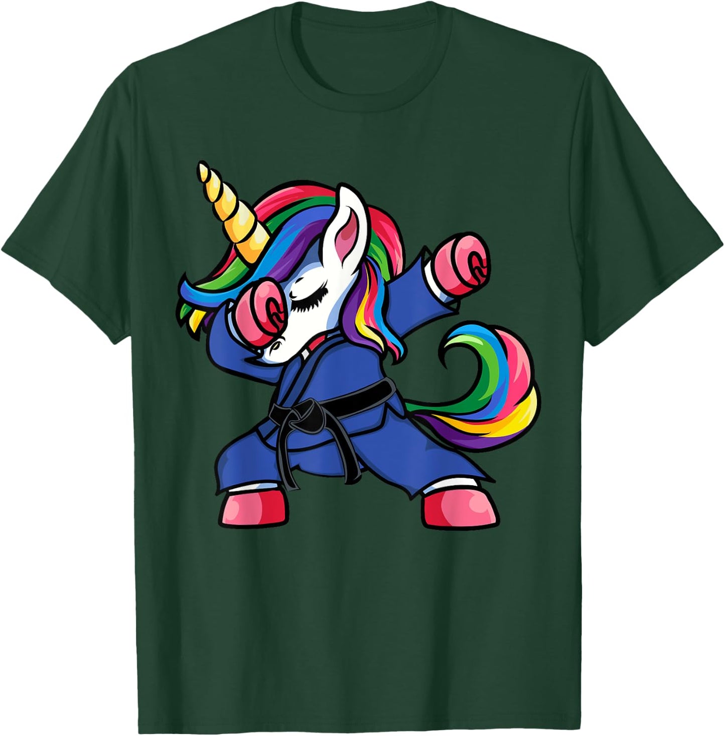 Dabbing Unicorn Brazilian Jiu Jitsu Mom , BJJ Women Girls T-Shirt - T-Shirt | Forest
