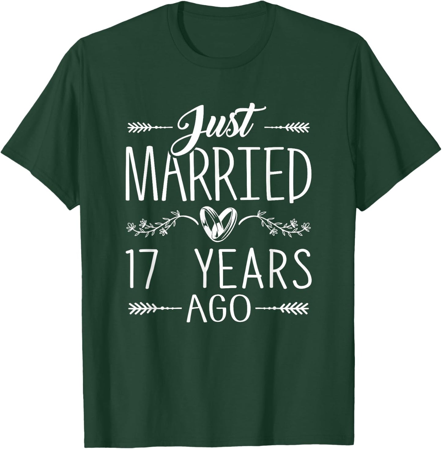 17th Wedding Anniversary 17 Year Anniversary Couple Matching T-Shirt - T-Shirt | Forest