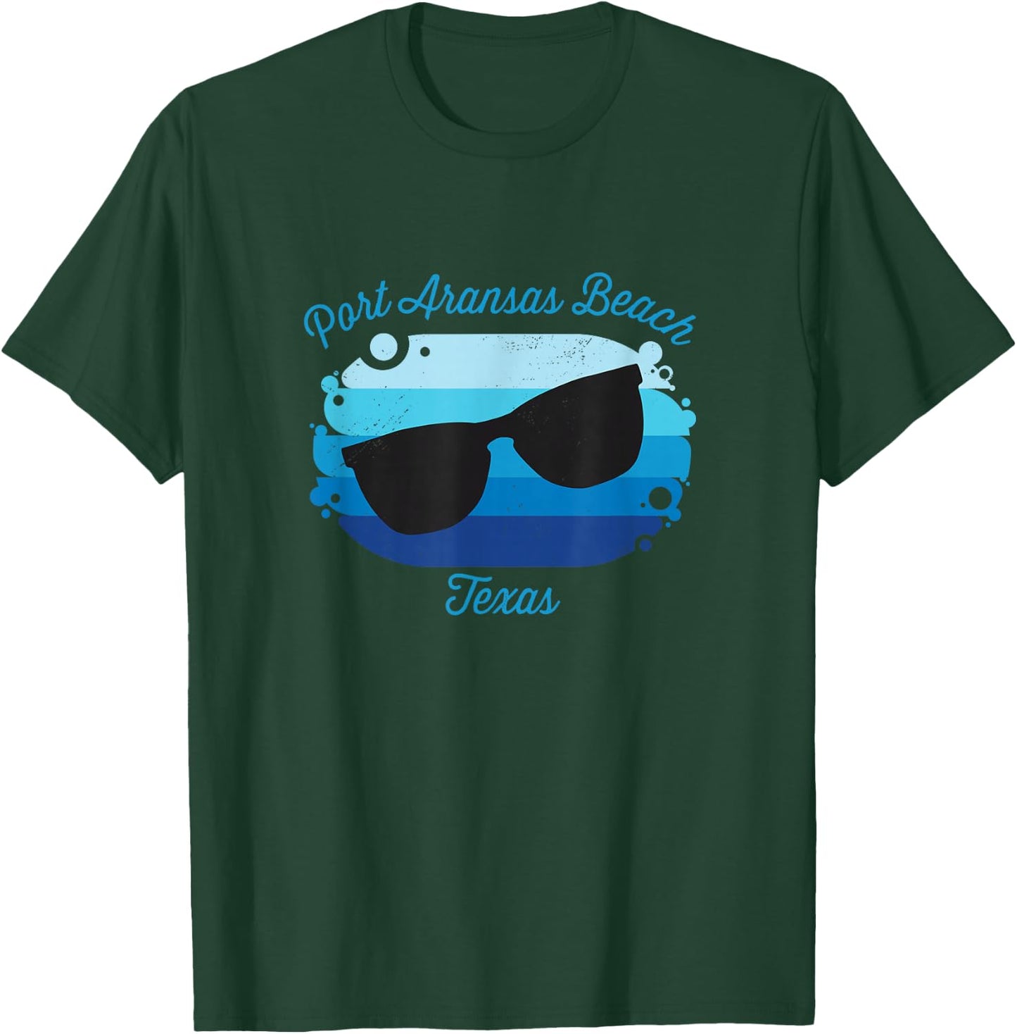 Port Aransas Beach TX Texas Souvenir Nautical Surfer Graphic T-Shirt - T-Shirt | Forest
