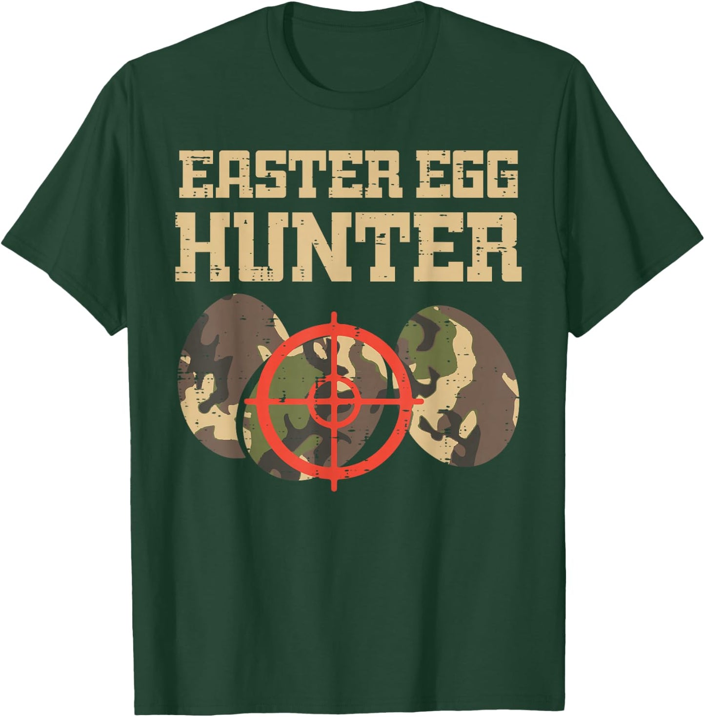 Easter Egg Hunter Camo Funny Hunting Boys Girls Kids Toddler T-Shirt - T-Shirt | Forest
