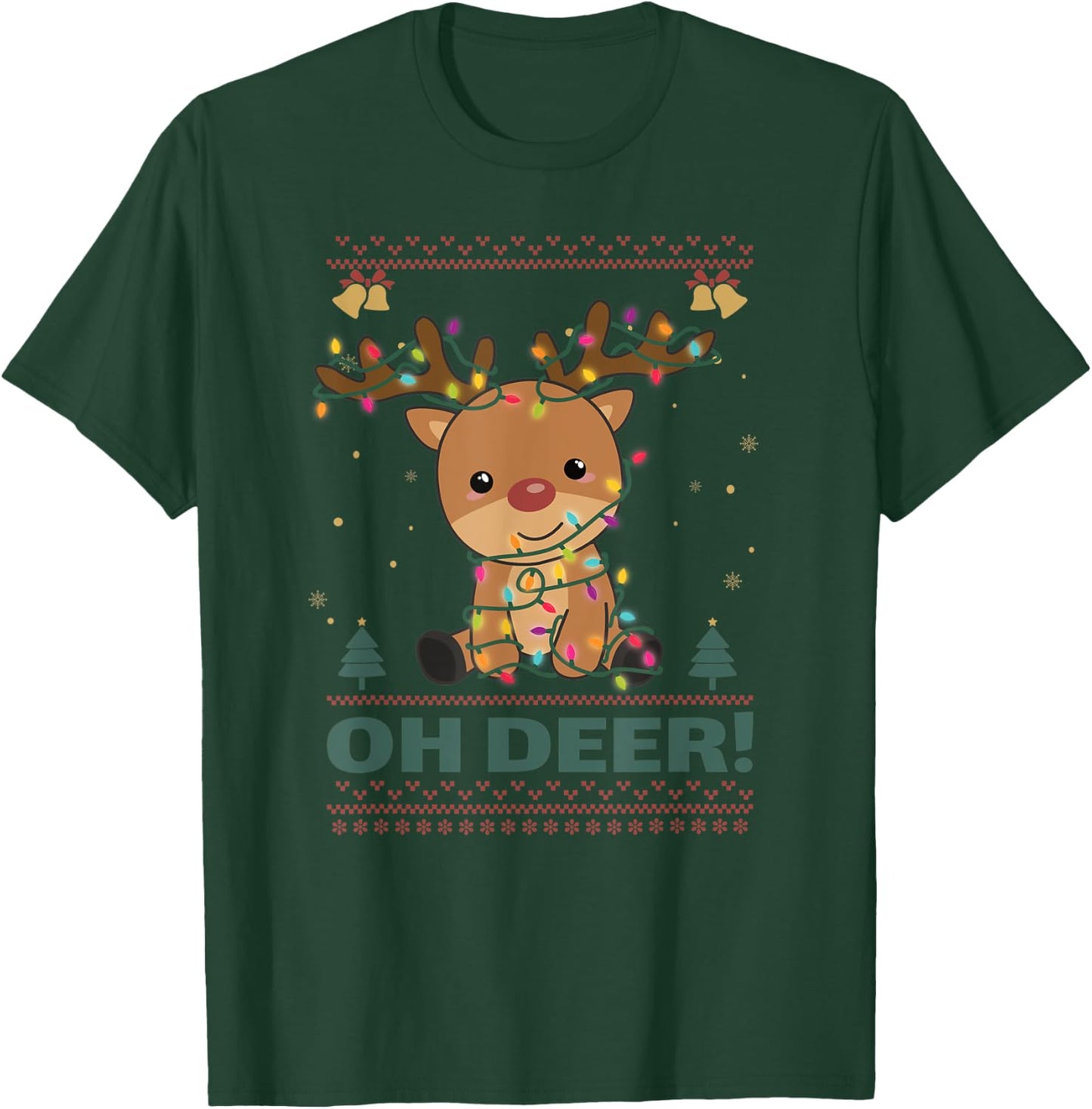 Oh Deer Funny deer Christmas Pun T-Shirt - T-Shirt | Forest