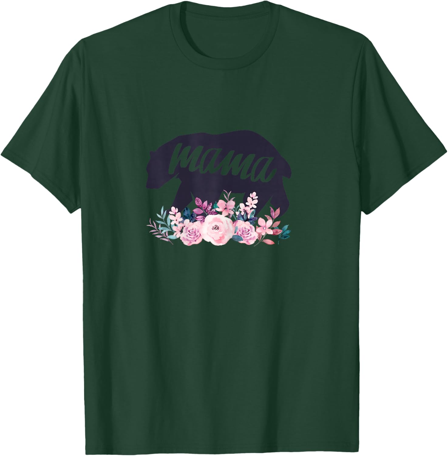 Mama Bear Flowers Cool Nice Mothers Day Idea for Mother Moms T-Shirt - T-Shirt | Forest
