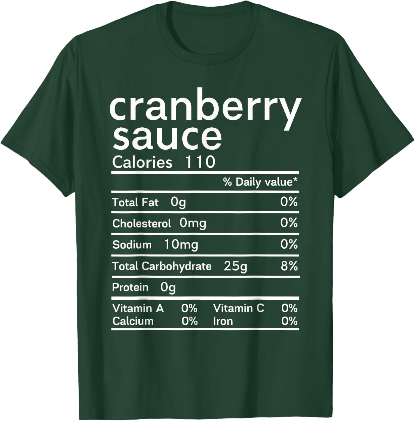 Cranberry sauce nutrition facts Thanksgiving T-Shirt - T-Shirt | Forest