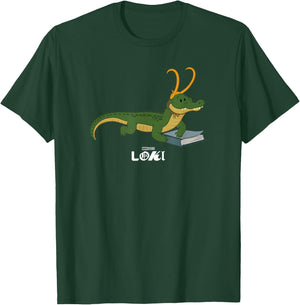 Marvel Loki Alligator Loki Variant Book Reader T-Shirt - T-Shirt | Forest
