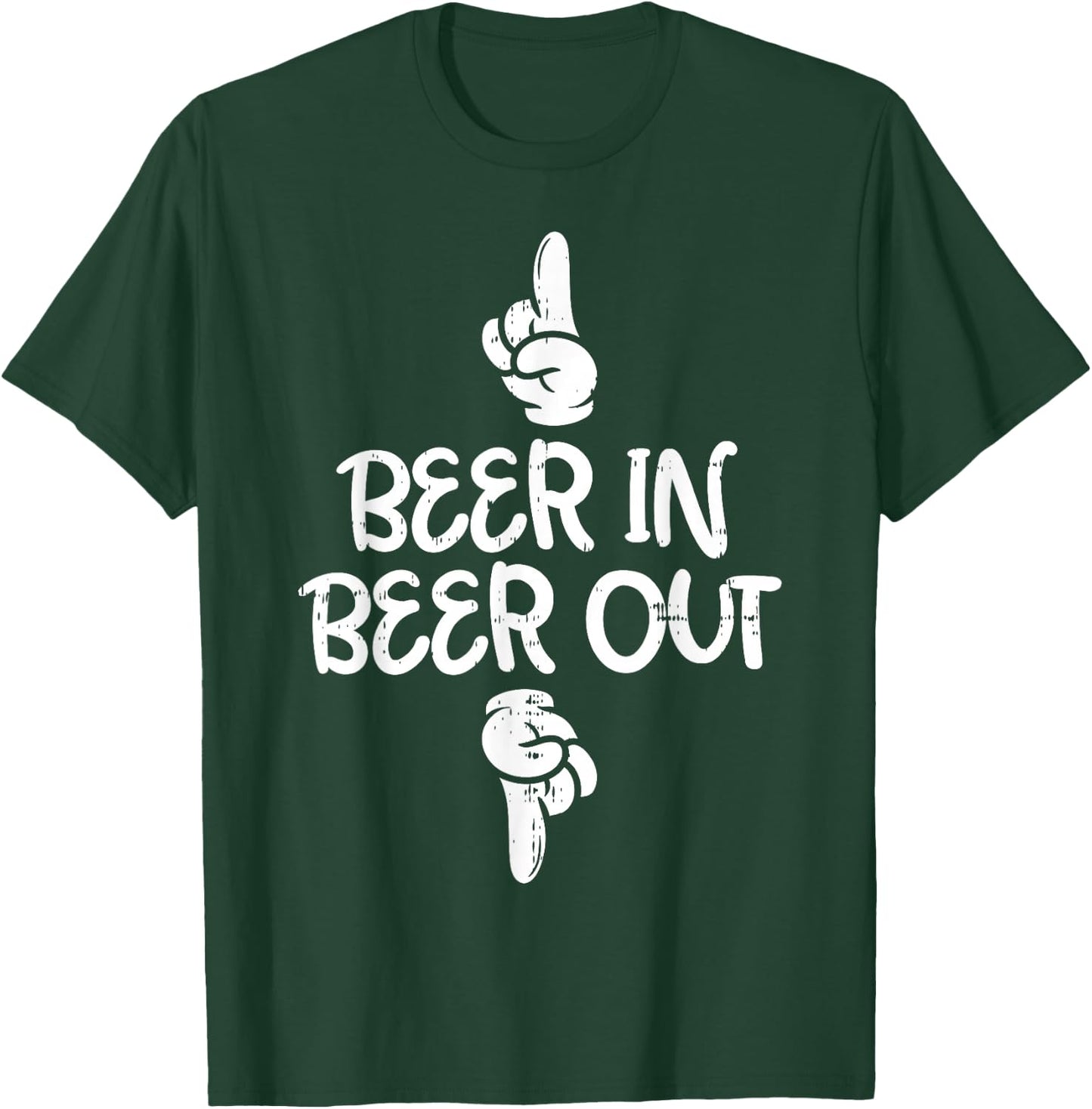 Beer In Out Funny Alcohol Drinking Team Squad Men Women Gift T-Shirt - T-Shirt | Forest